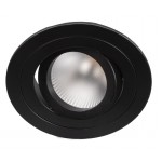 Foco basculante Redondo empotrar Aluminio 90mm, para Lámpara GU10/MR16, Blanco, Negro, Wengué ó Texturizado